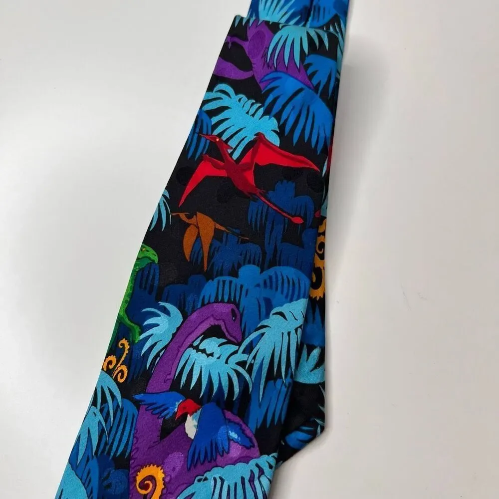 Rossetti silk dinosaurs colorful tie